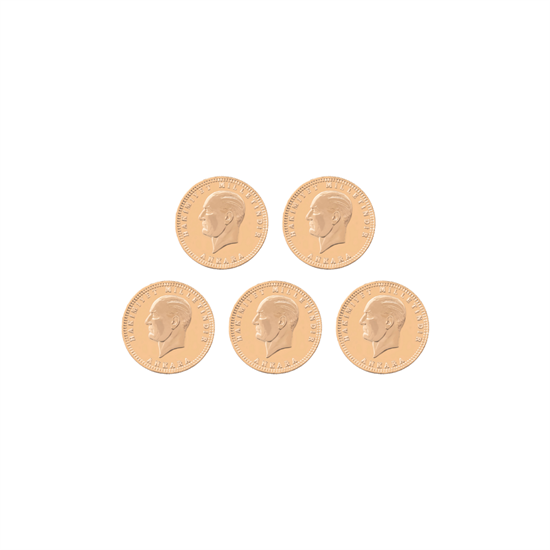 5 Adet Yeni Çeyrek Ata Altın