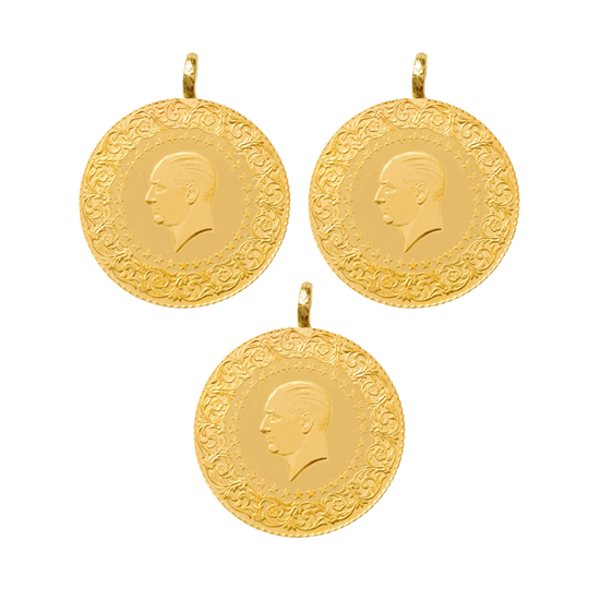 3 Adet Eski Tarihli Beşli Altın