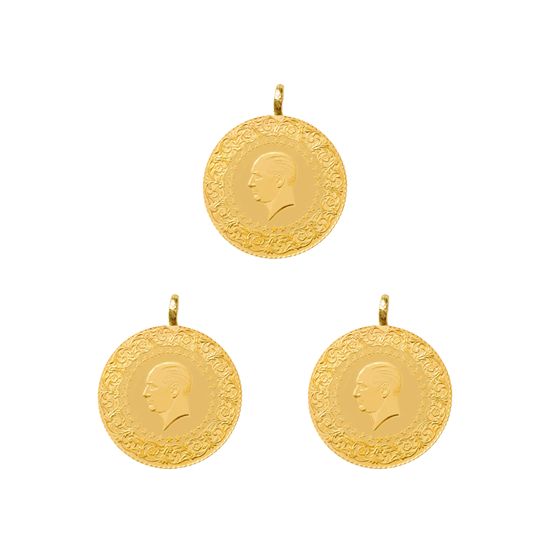 3 Adet Eski Tarihli Çeyrek Altın  