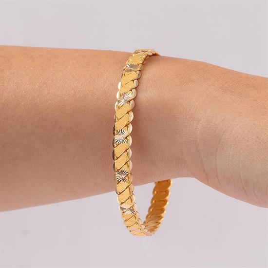 80 Gram Desenli Üçlü Burma Bilezik