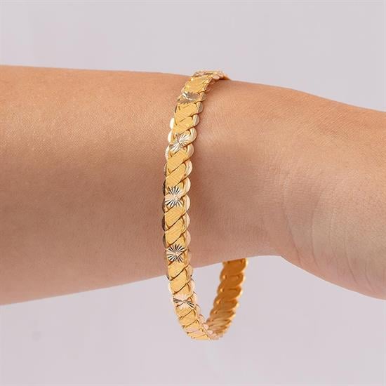 50 Gram Desenli Üçlü Burma Bilezik