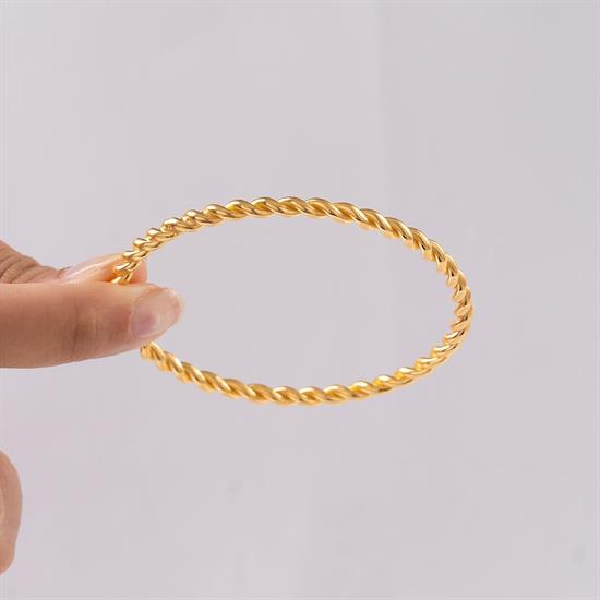 50 Gram Düz İkili Burma Bilezik 22 Ayar
