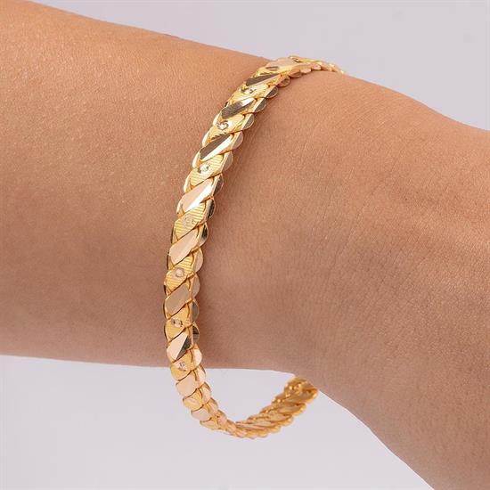 80 Gram Noktalı Üçlü Burma Bilezik