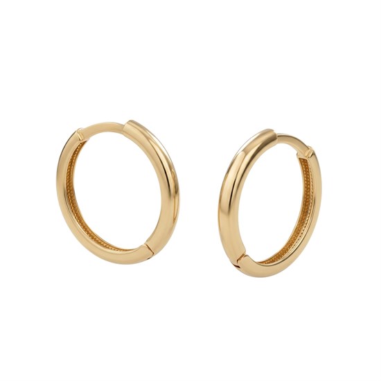 Halka 14 Ayar Altın Küpe