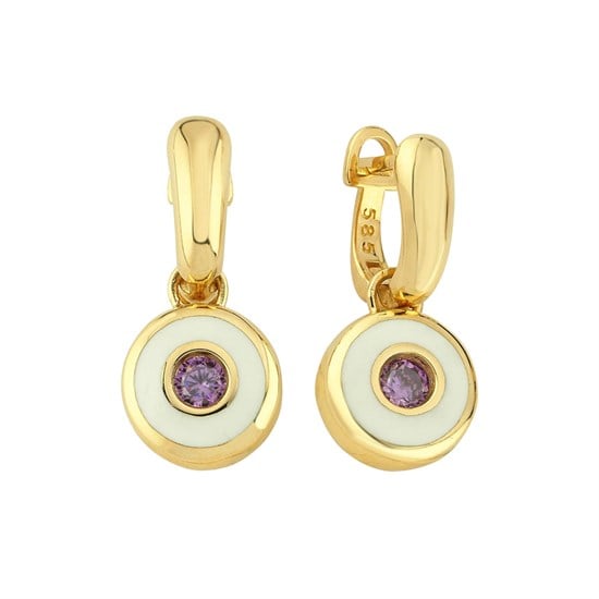 Cetaş Minima Altın Küpe Sedef Mineli 14 Ayar