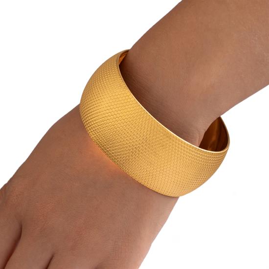 35 Gram (Gr) 40Mm Noktalı Mega Bilezik 22 Ayar Yatırımlık İşçiliksiz