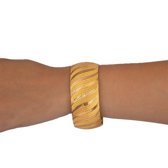 35 Gram (Gr) 40Mm S Ruzgar Model Mega Bilezik 22 Ayar Yatırımlık İşçiliksiz