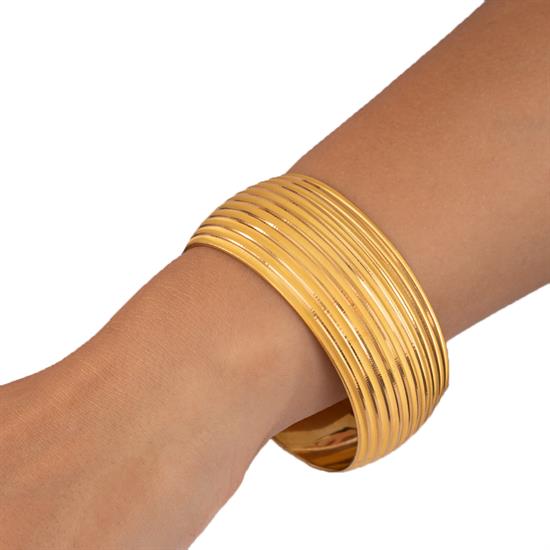 35 Gram (Gr) 40Mm Şerit Model Mega Bilezik 22 Ayar Yatırımlık İşçiliksiz