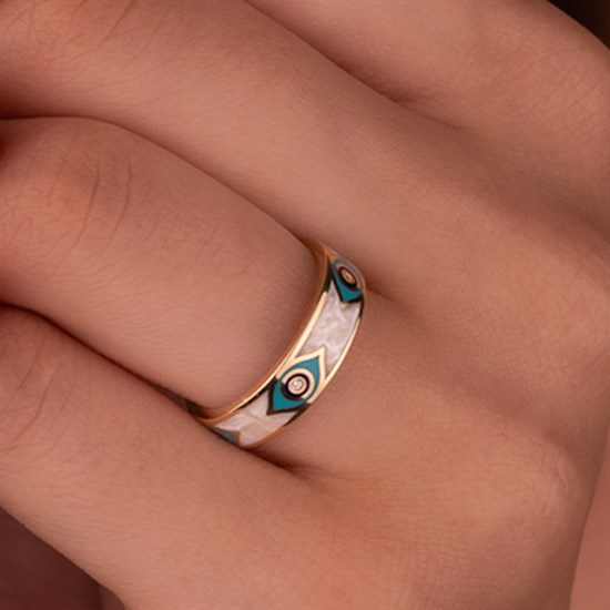 Cetaş Fortuna Mineli Taşlı 14 Ayar Altın Yüzük