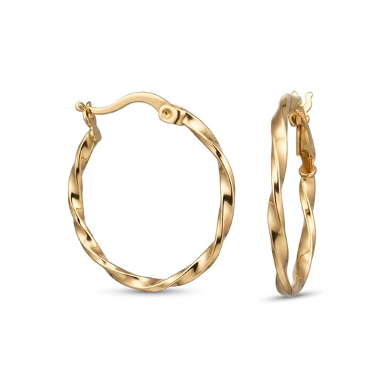 Burgu Halka Küpe 14 Ayar Altın