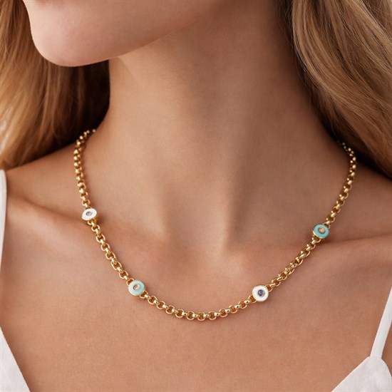 Cetaş Göz Figürlü 14 Ayar Altın Kolye