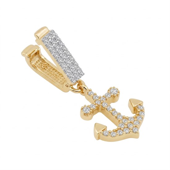 Ema 14 Ayar Altın Çapa Sallantılı 9Mm Bileklik Charm