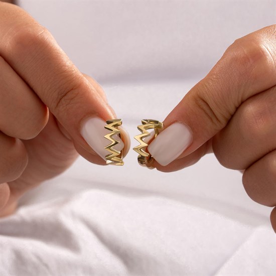 Ritim Halka Küpe 14 ayar Altın Küpe