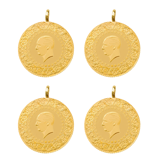 4 Adet Eski Tarihli Beşli Altın