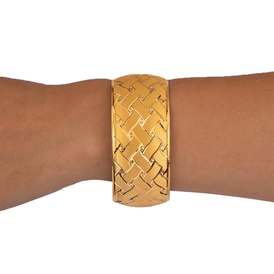 40 Gram (Gr) 40Mm Hasır Model Mega Bilezik 22 Ayar Yatırımlık İşçiliksiz