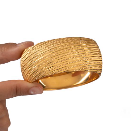 40 Gram (Gr) 40Mm Nokta Parlak Model Mega Bilezik 22 Ayar Yatırımlık İşçiliksiz