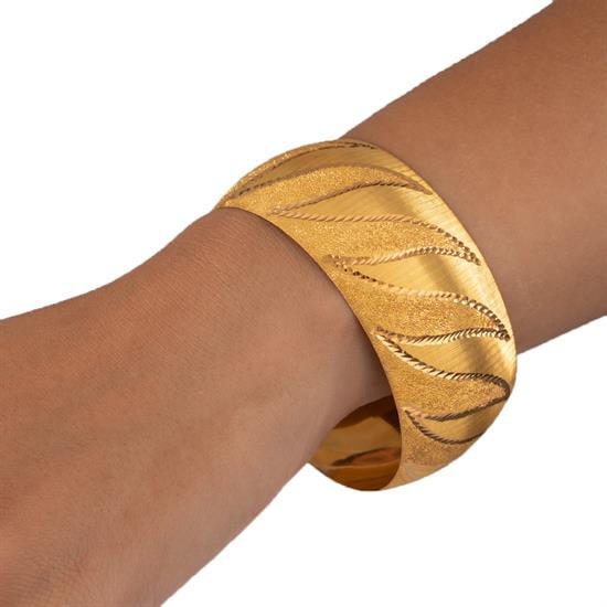 40 Gram (Gr) 40Mm Rüzgar 1 Model Mega Bilezik 22 Ayar Yatırımlık İşçiliksiz