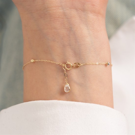 Dorikalı Minimal 14 Ayar Altın Bileklik