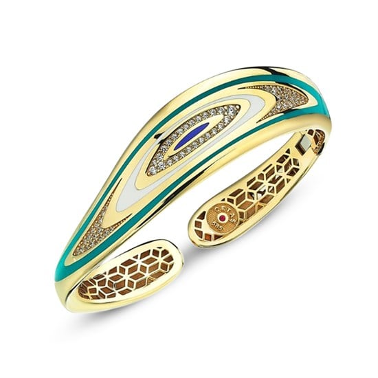 Cetaş Fortuna Taşlı 14 Ayar Altın Kelepçe