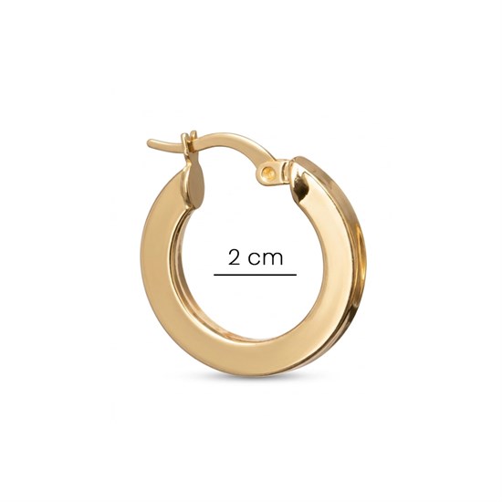 Halka Küpe 2 Cm 14 Ayar Altın