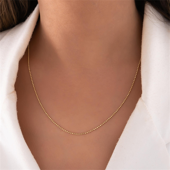 Tırnak Makası 1,15 mm 14 Ayar Altın Zincir