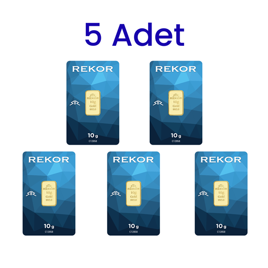 5 Adet 10 Gr 24 Ayar Gram Altın
