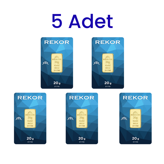 5 Adet 20 Gr 24 Ayar Gram Altın