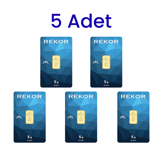 5 Adet 5 Gr 24 Ayar Gram Altın