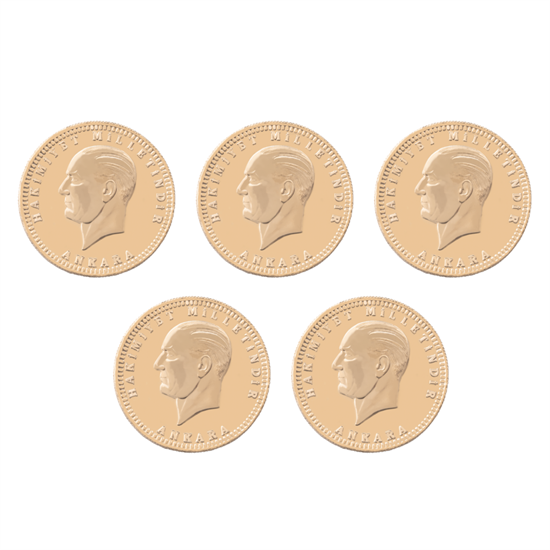 5 Adet Yeni Beşli  Ata Altın