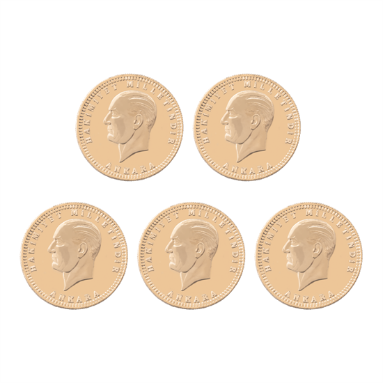 5 Adet Yeni İkibuçukluk Ata Altın