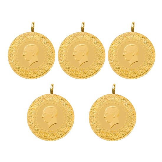 5 Adet Yeni Tarihli Tam Altın 