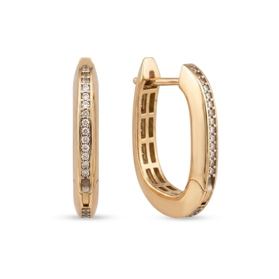 Taşlı 14 Ayar Altın Küpe