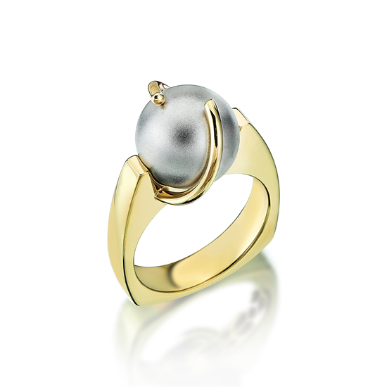 Cetaş Eterna Beyaz Toplu 14 Ayar Altın Yüzük