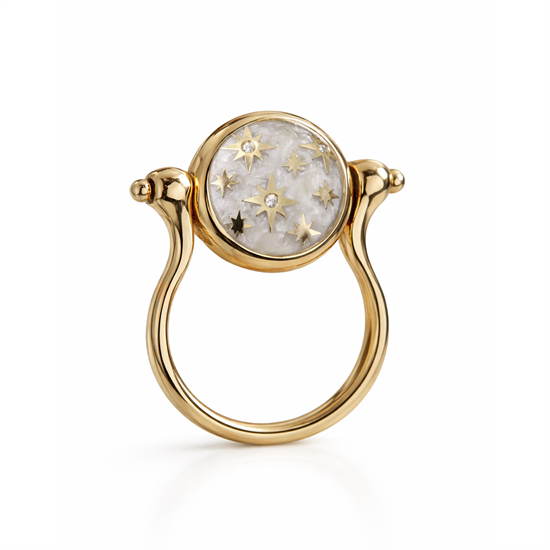 Cetaş Polaris Tasarım Kuzey Yıldızı  14 Ayar Altın Yüzük