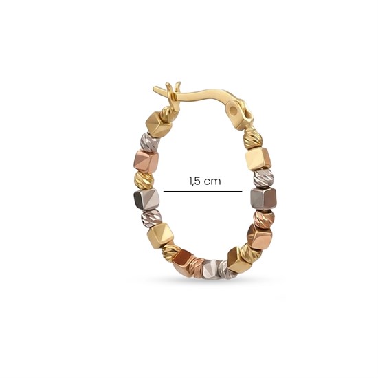 Dorikalı 14 Ayar Altın Halka Küpe