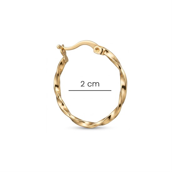 Burgu Halka Küpe 14 Ayar Altın