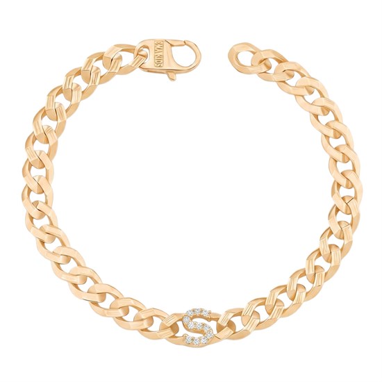 Anne Çocuk Harf Gurmet Altın Bileklik