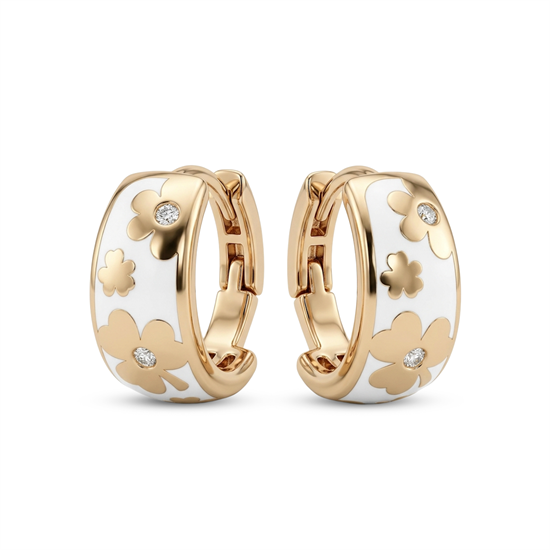 Cetaş Eterna Sedef Mineli Yonca 14 Ayar Altın Küpe