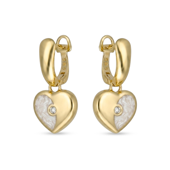 Cetaş Eterna Sedef Mineli 14 Ayar Altın Küpe