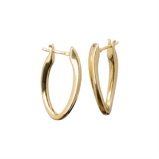 Trend Küpe 3 Cm 14 Ayar Altın