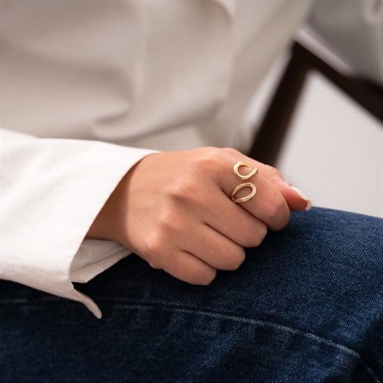 Cetaş Taşlı Tasarım 14 Ayar Altın Yüzük