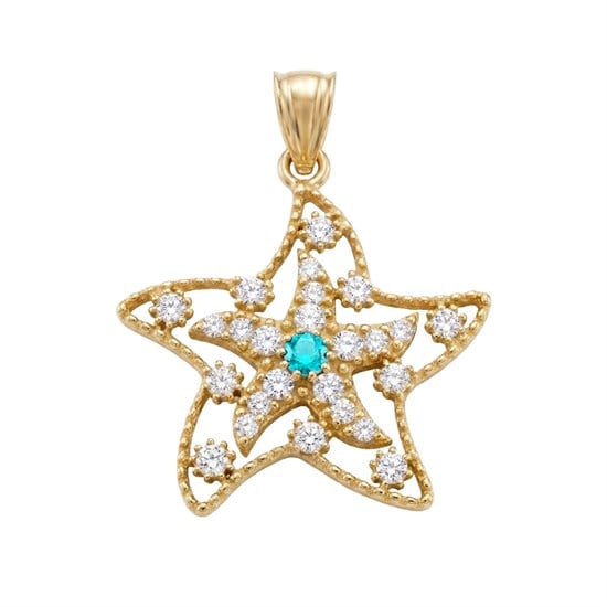 Deniz Yıldızı 14 Ayar Kolye Ucu