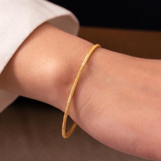 6 Gr (Gram) 22 Ayar Altın Simli Ajda İşçiliksiz Yatırımlık Bilezik