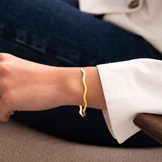 24 Gram Zigzag 22 Ayar Altın Kibrit Çöpü Bilezik