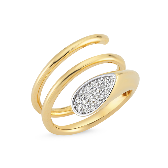 Cetaş Eterna Taşlı Tasarım 14 Ayar Altın Yüzük