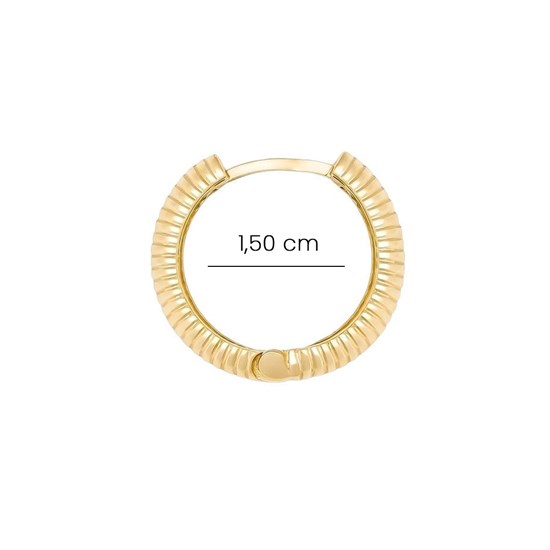 14 Ayar Spor 1,5 Cm Halka Küpe