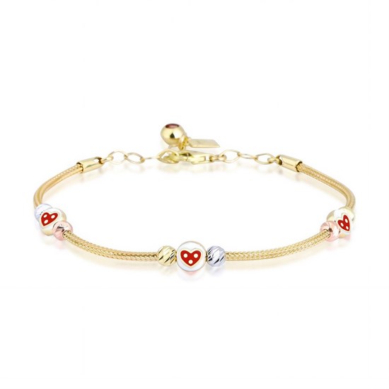 Ema Anne Çocuk Çilek İkili Set Altın Bileklik