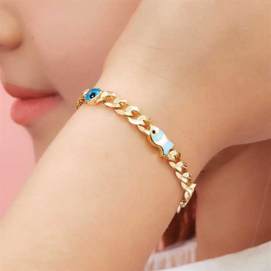 Ema Anne Çocuk Göz Gurmet Altın Bileklik