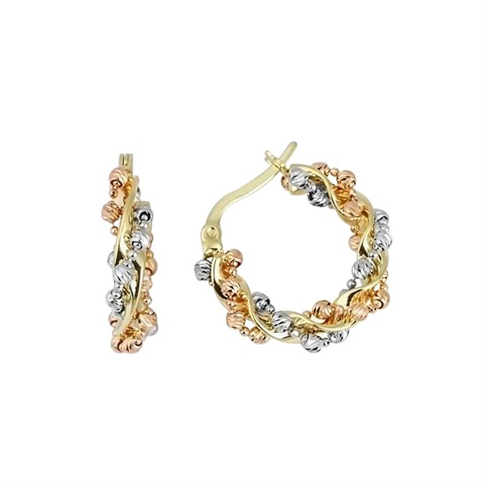 Altın Sarmaşık Halka Küpe