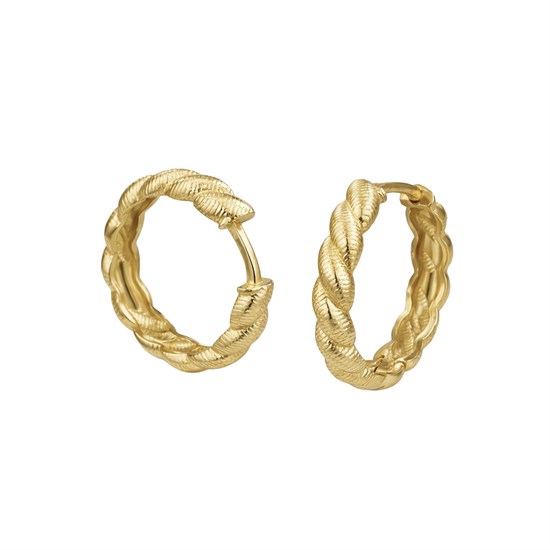 Burgu Halka Küpe 14 Ayar Altın